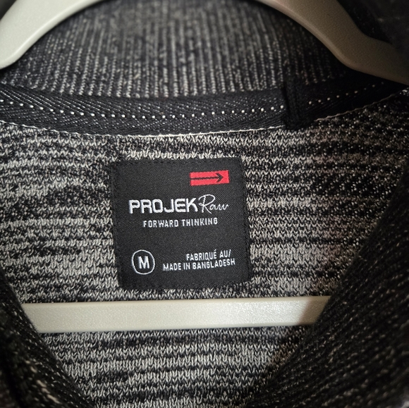 Projek Raw Long Sleeve 1/4 Zip Pullover In Grey And Black Size Medium - Picture 7 of 8